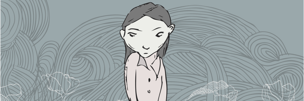 It Took Years to Admit I Was a 'High-Functioning' Depressive Hand drawn illustration of young girl growing roots like a tree