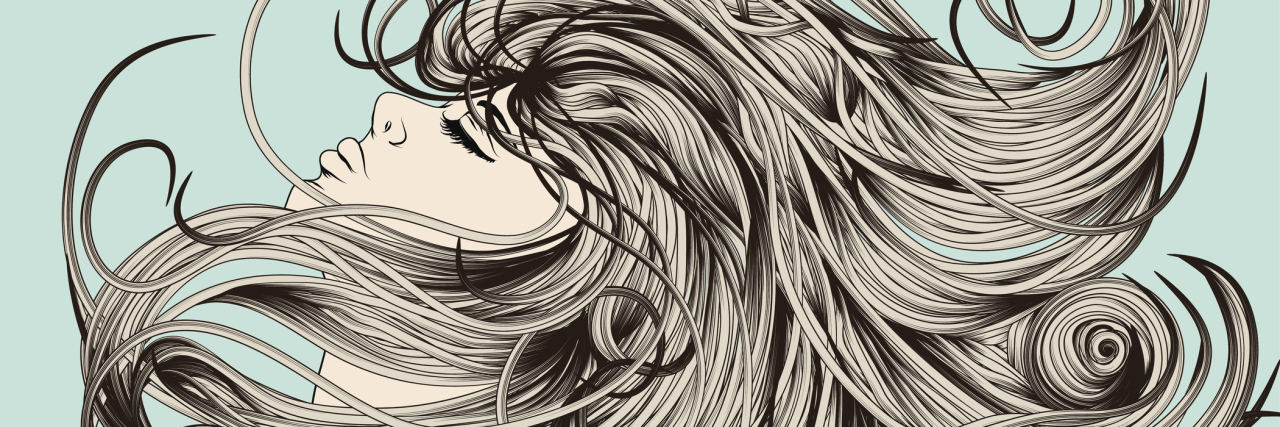 What My Mixed Bipolar Episodes Are Like Woman's face flipping detailed hair