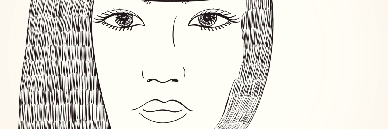 What I Didn't Know About Eating Disorders — Until I Had One Hand drawn girl with long hair.