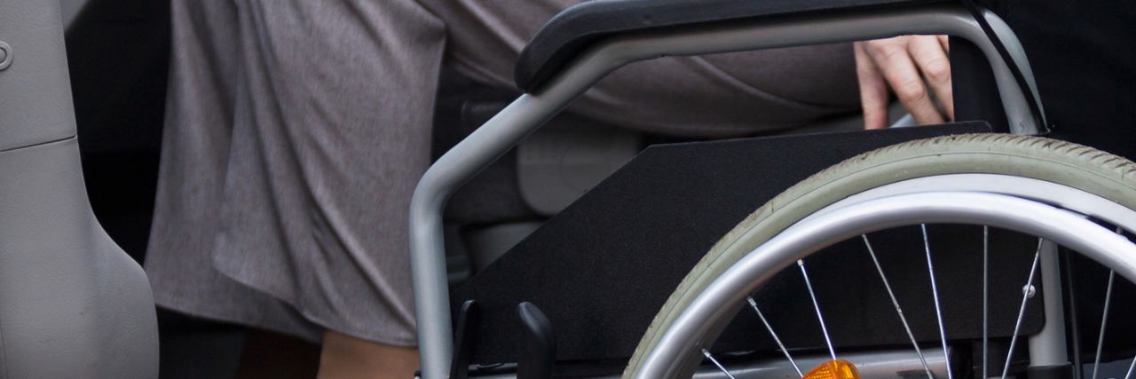 Lessons in Independence From My Daughter With a Spinal Cord Injury Wheelchair user getting ready to drive.