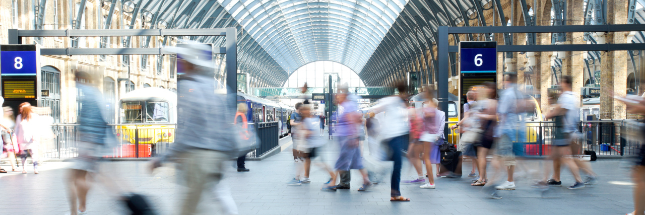 Raising Awareness of Dysautonomia for Passengers on the Tube people boarding a train at a station in london