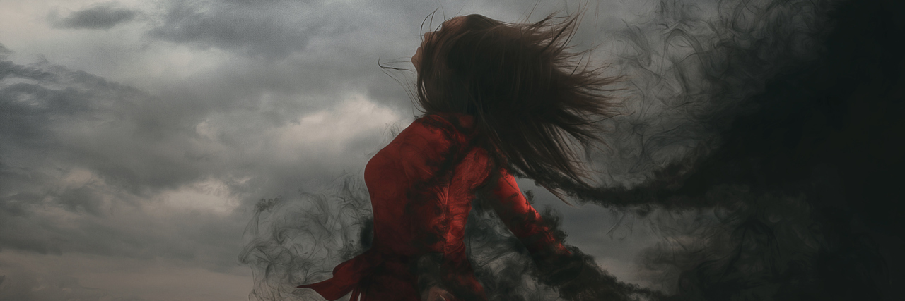 The Worries and Anxiety That Came With My Lupus Diagnosis A woman with a cloud of darkness behind her.