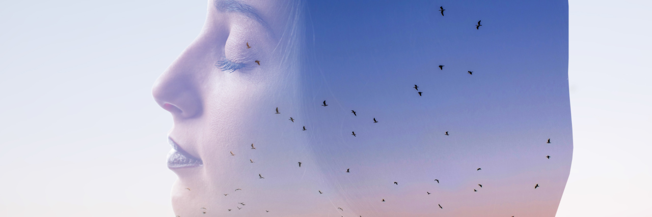 I’m Not Afraid of Dying of My Illness. I’m Afraid of Not Living. Double exposure woman portrait