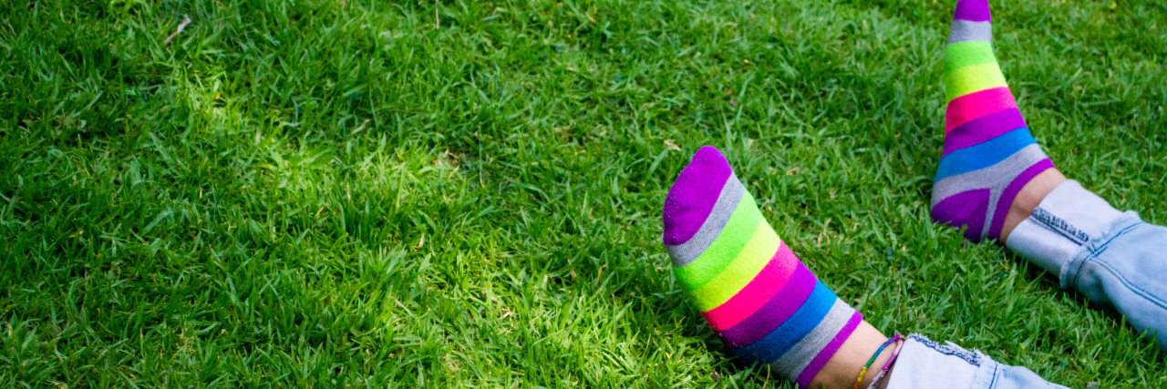 'Play in Your Socks' and Other Advice for Those Diagnosed With Cancer Legs in the grass in the park