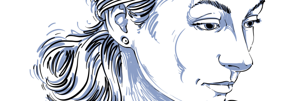 The Inward Battle I'm Fighting After My Stroke: What People Can't See Illustration of profile of a woman, looking to the left