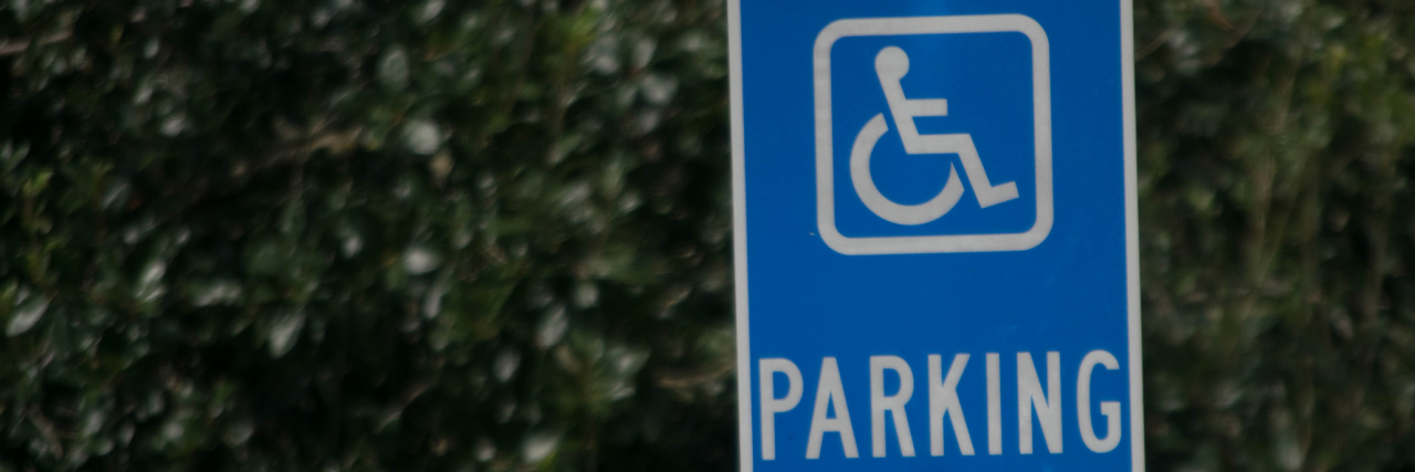 Disabled parking sign. Handicapped parking.