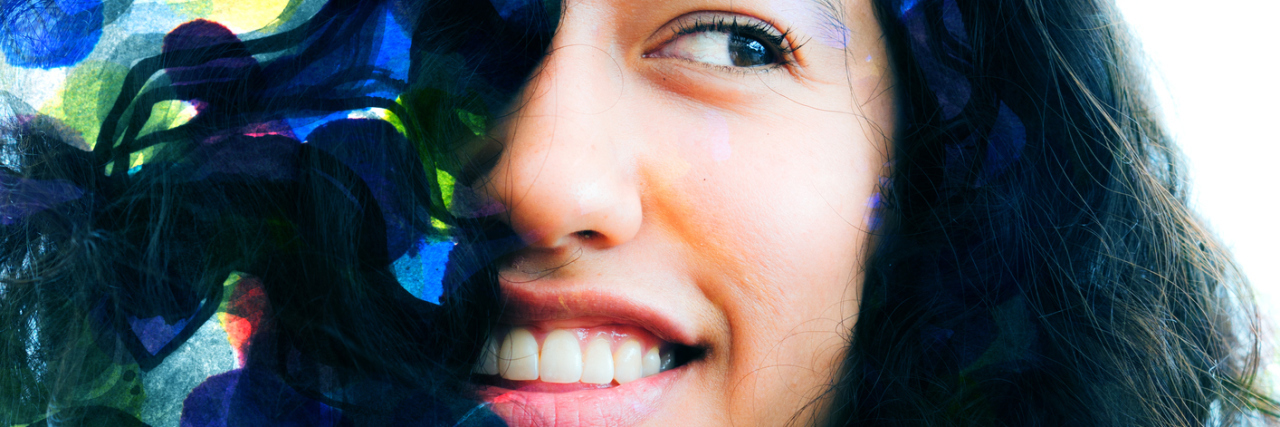 The Value of My Depression and Anxiety Woman, half of her face is in colors