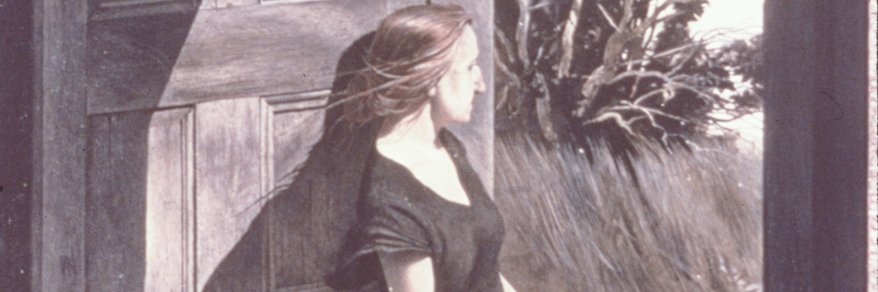 Things I've Learned to Appreciate With Chronic Illness drawing of woman sitting in her doorway looking outside