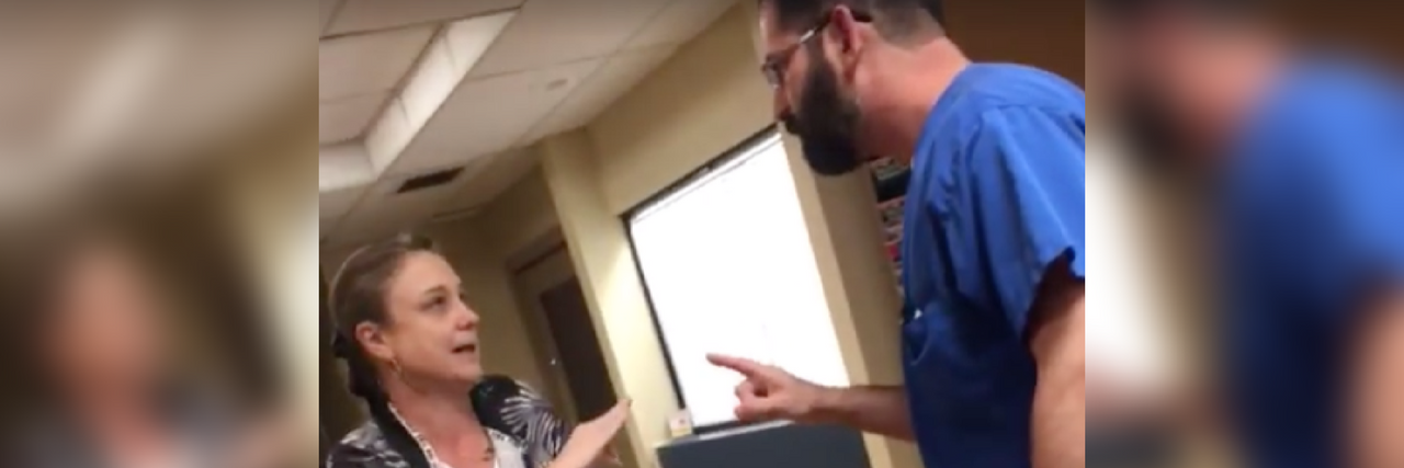 jessica stipe arguing with a doctor