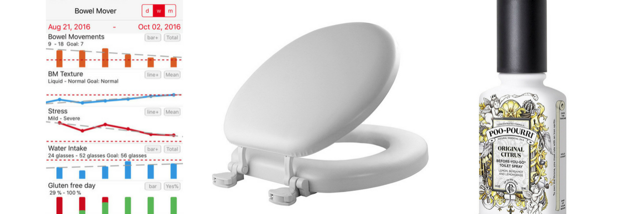 18 Products That Make Going to the Bathroom More Comfortable bowel mover pro app, padded toilet seat and poo-pourri