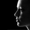 silhouette of a woman's face