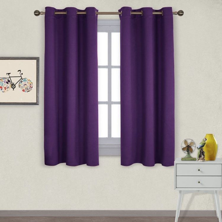 purple black-out curtains for migraine light sensitivity