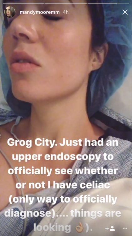 mandy moore endoscopy celiac instagram