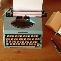 Typewriter image. The writer's life.