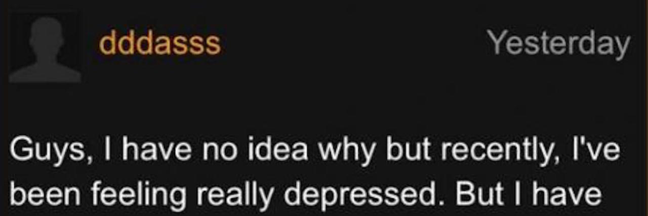 Viral Pornhub Depression Tweet Makes Point About Getting Help pornhub depression comment