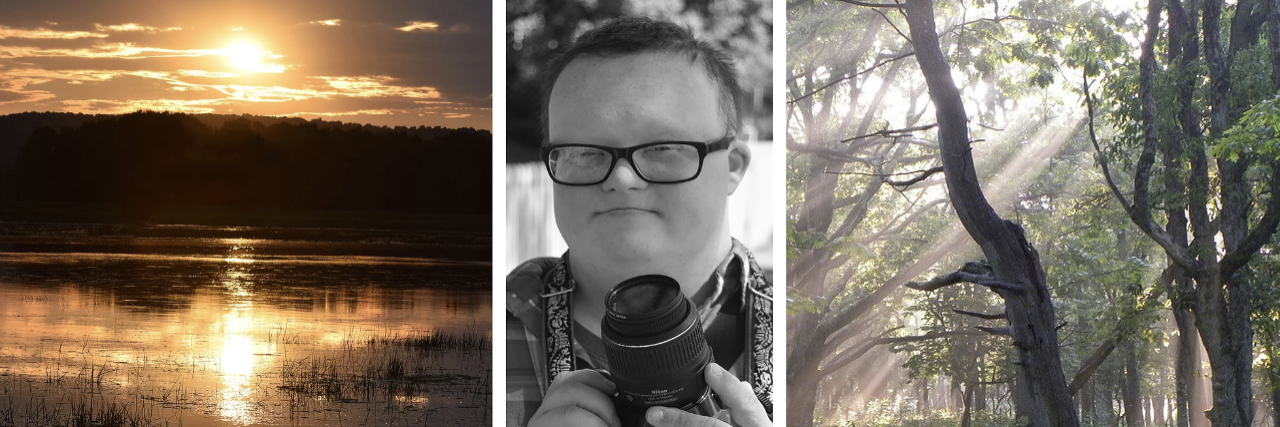 Businesses Owned by People With Down Syndrome Geoffrey with two of his photos