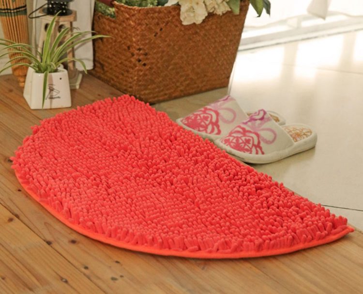 small orange rug