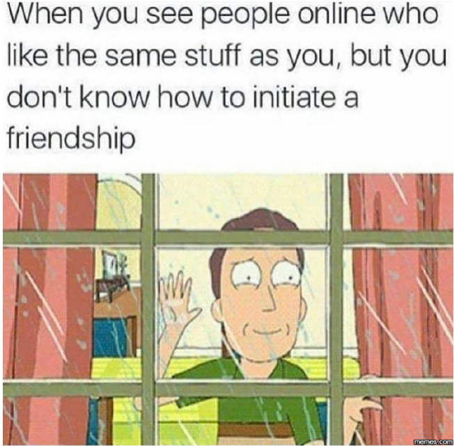 initiating online relationship meme
