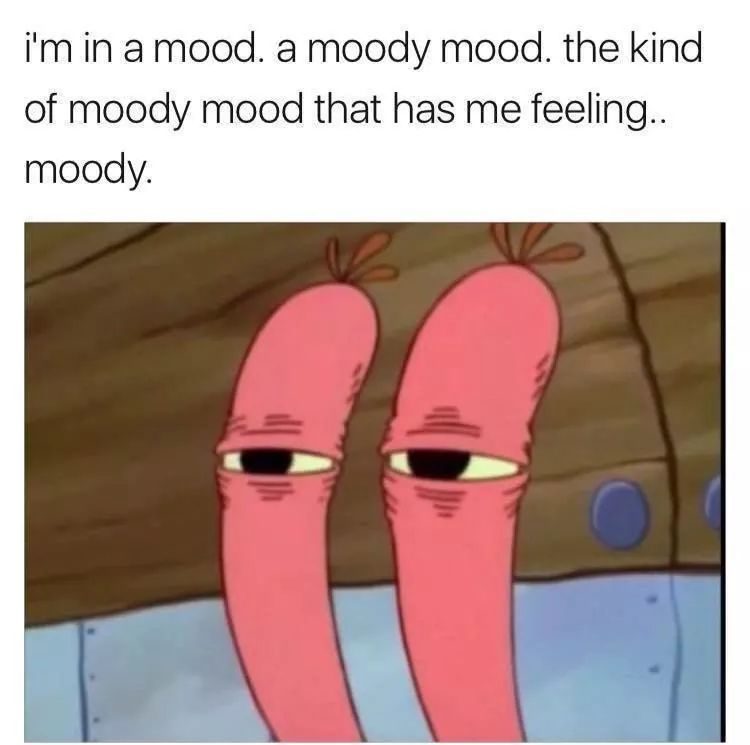 I'm in a mood, a moody mood meme