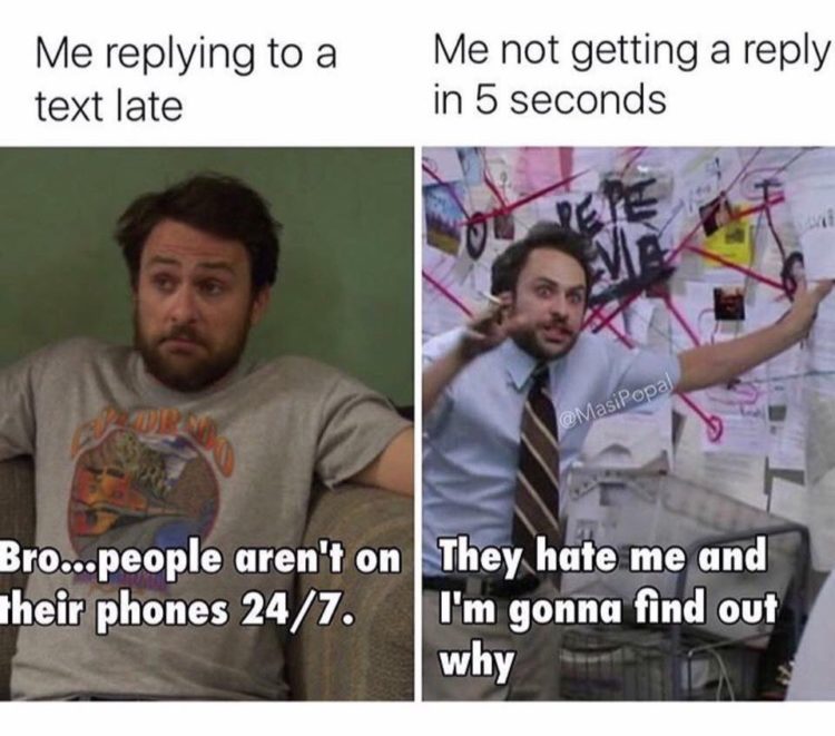 replying to a late text meme