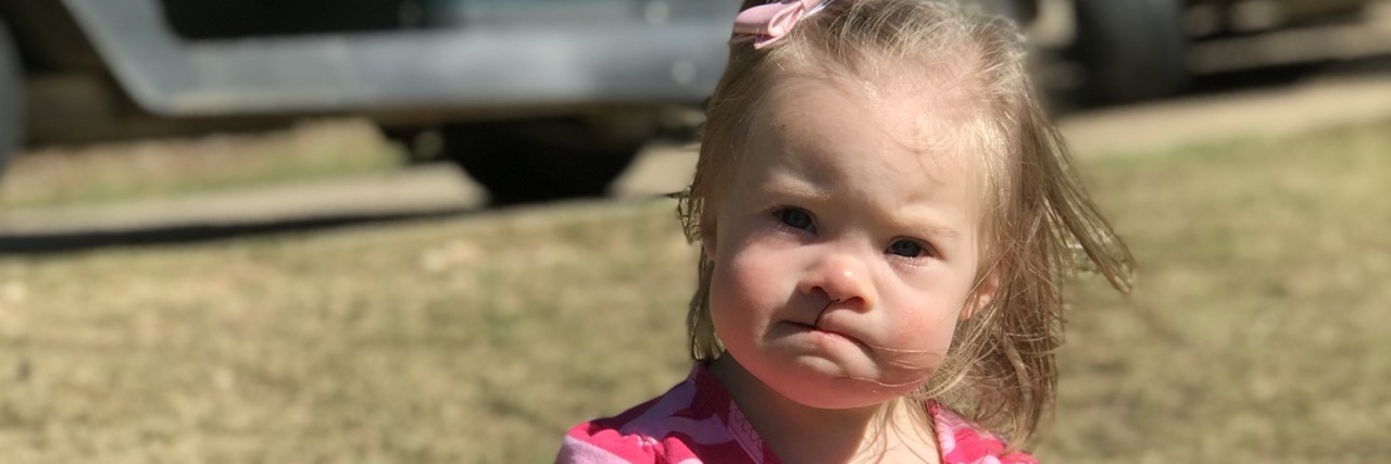 Little girl with Down syndrome