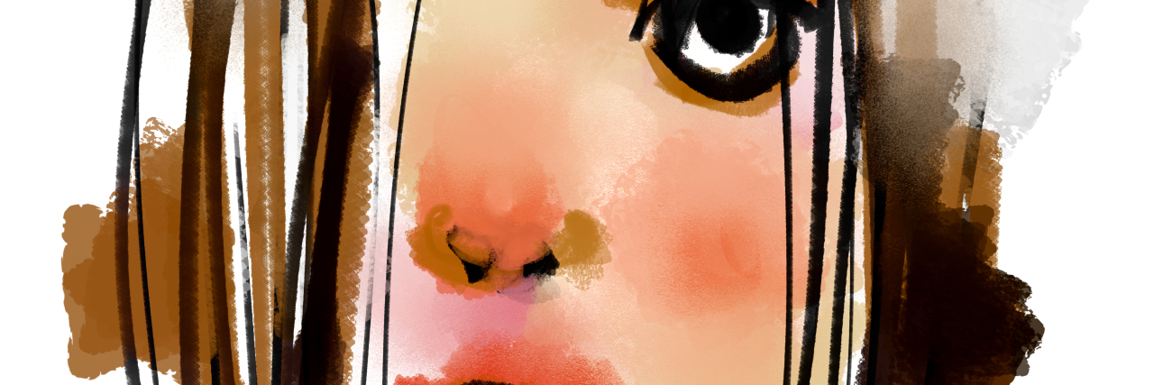 How I Overcame Feelings of Jealousy After My Lupus Diagnosis Woman face. watercolor illustration