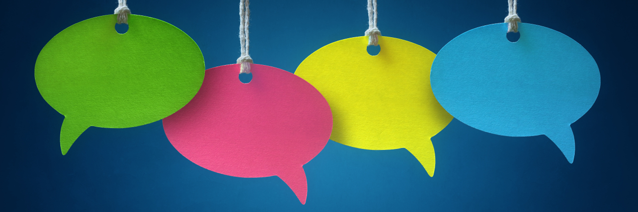 What Types of Conversations to Have With Someone in Chronic Pain speech bubbles hanging by threads