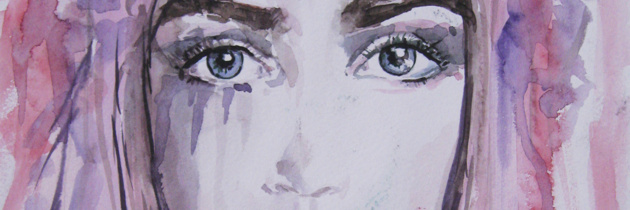 5 Things I Need My Partner to Know About My 'Borderline Episodes' Woman face portrait. Abstract watercolor. Fashion drawing of a beautiful woman