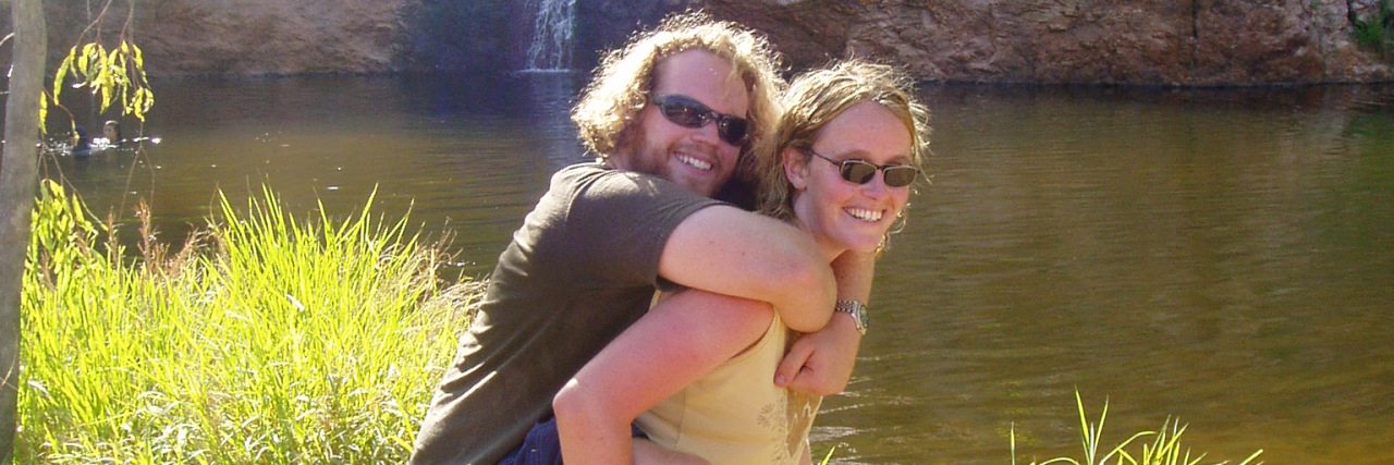 Camping After a Spinal Cord Injury Kev piggybacking on the trail.