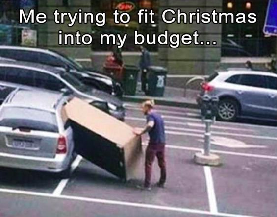 christmas budget meme
