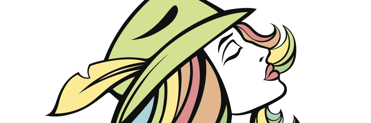 6 Ideas to Help You Manage Chronic Illness An illustration of a woman with long hair, looking up.