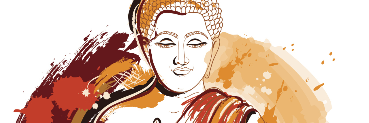 Using Mindfulness to Cope With Health Issues and Chronic Illness painting of a buddha