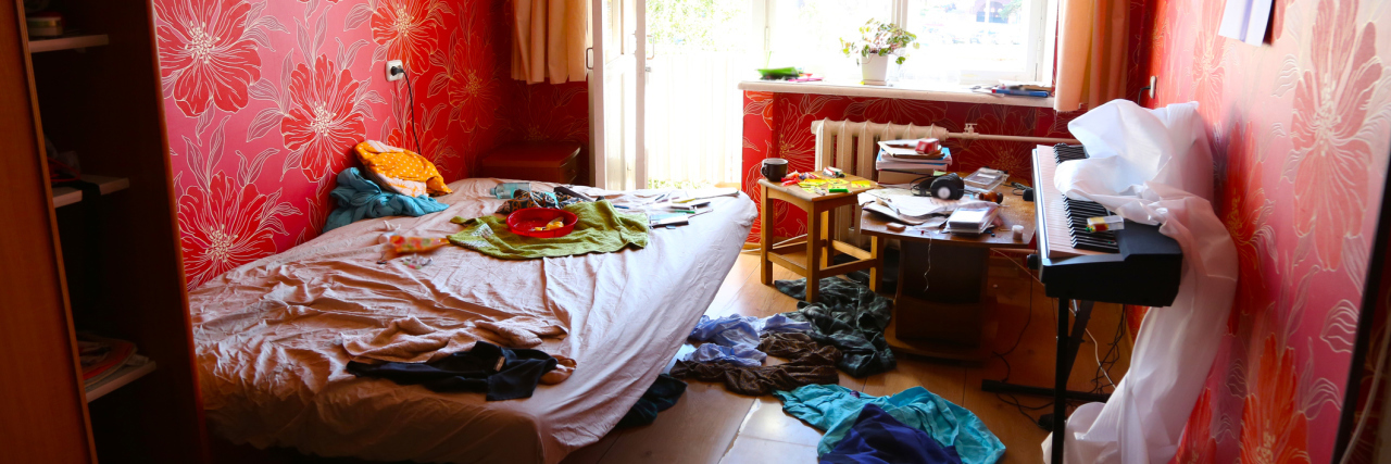 Getting My ADHD Diagnosis as an Adult Messy girl's room.