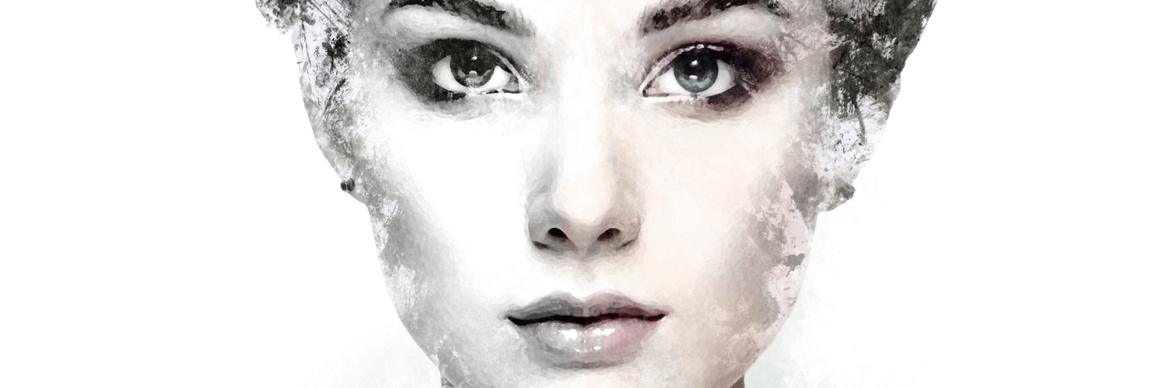 When Being Sick Makes Me Feel Selfish woman's face decorated with flowers