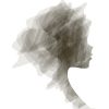 A silhouette image of a woman's head.