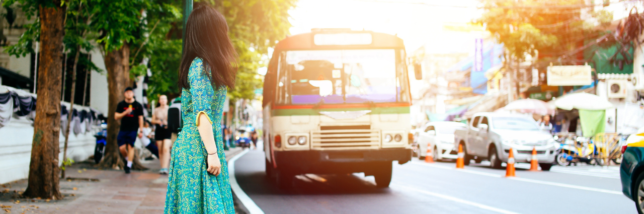 My Condition Affects Every Aspect of My Life – Even Crossing the Road A woman about to cross the street.
