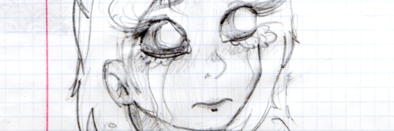 If You've Just Been Diagnosed With ME A sketch of a woman on notebook paper.