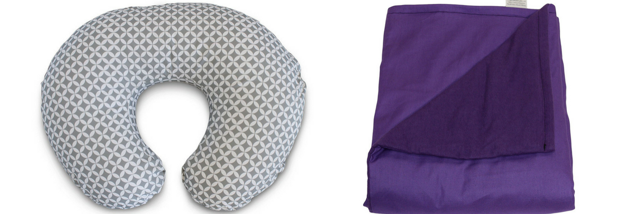 boppy pillow and weighted blanket