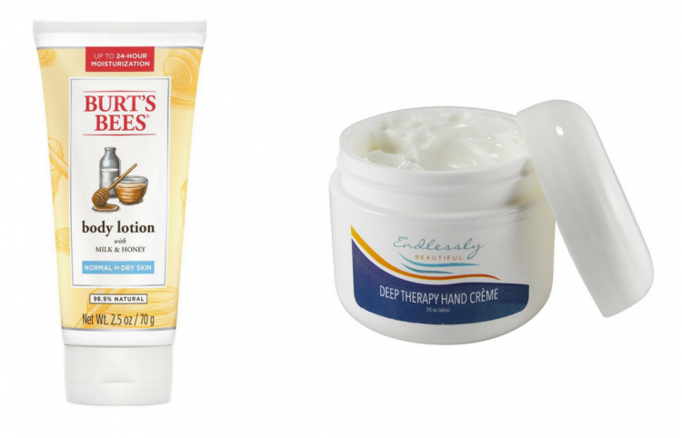 burt's bees body lotion and unscented hand cream