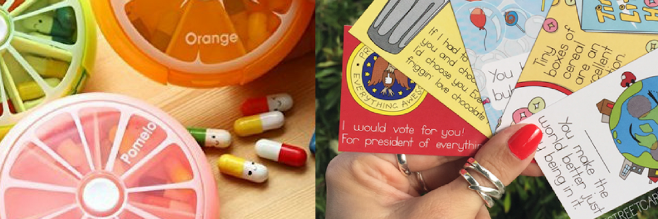 pill cases and cards