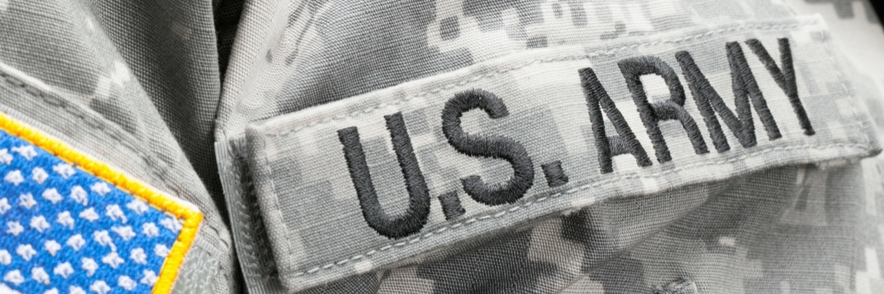 The Army's Policy on Allowing People With Mental Illnesses to Join Army logo on military jacket