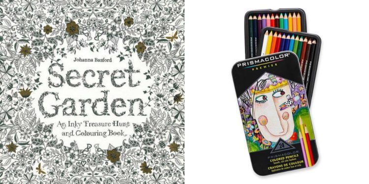 coloring book and pencils