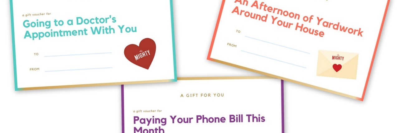 16 Coupons to Give a Chronically Ill Friend three coupons for paying phone bill, afternoon of yardwork and going to doctors appointment