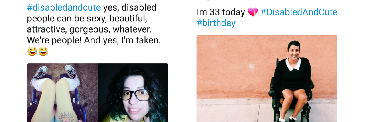 How the #DisabledandCute Hashtag Is Smashing Stigmas #disabledandcute hashtag screenshots.