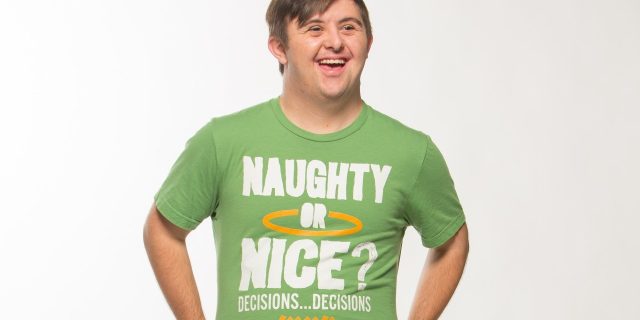 'Born This Way' Star Sean McElwee Creates Line of Seanese Shirts for the Holidays "Naughty or nice? Decisions...decisions."