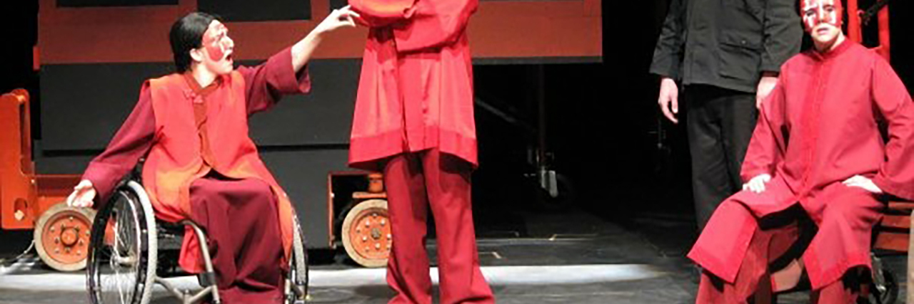 Robin performing in a play.