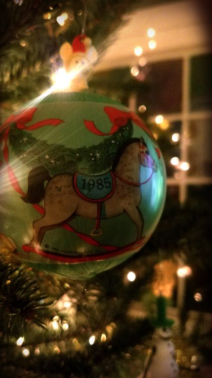 christmas ornament hanging on tree