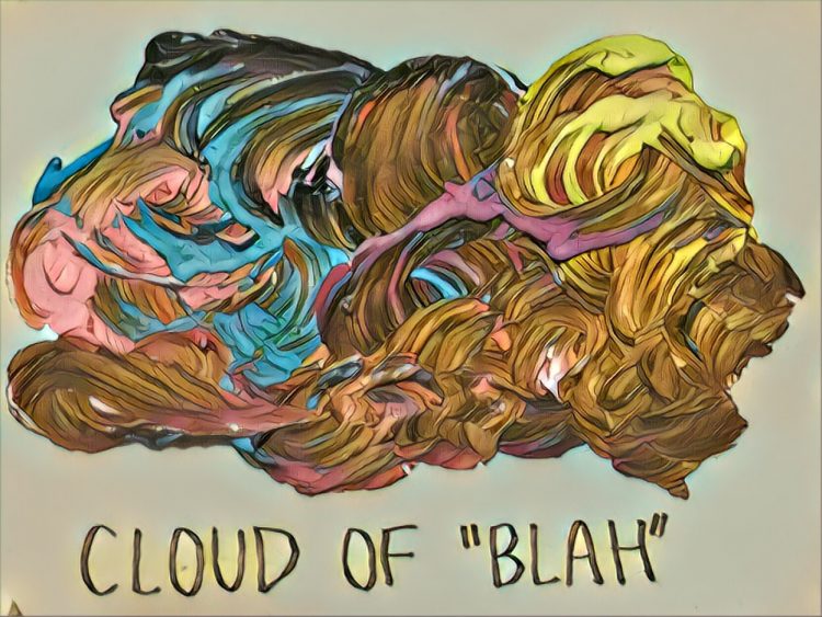 painting by the author of the 'cloud of blah'