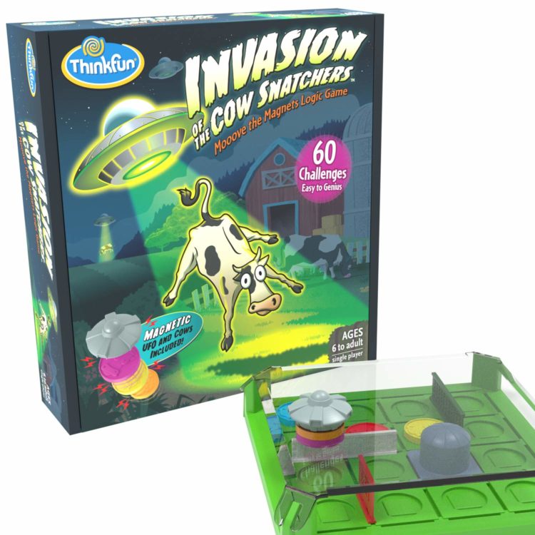 Think Fun Cow Invasion Board Game Box