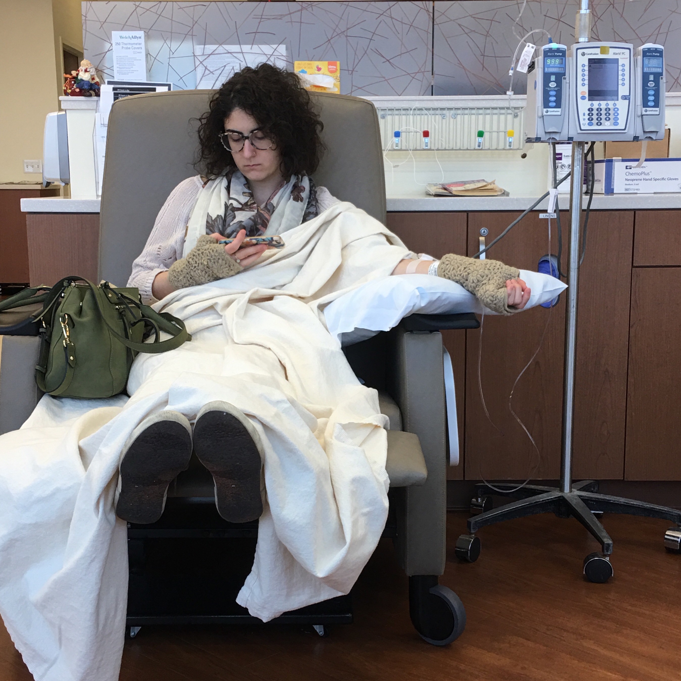 woman receiving an infusion